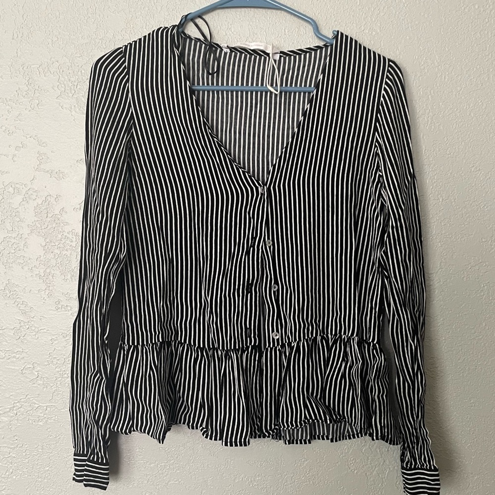 Zara striped blouse